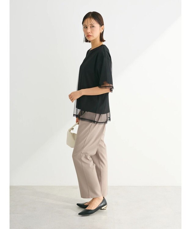 Green Parks BEST PRICE チュールレイヤードプルオーバー Black