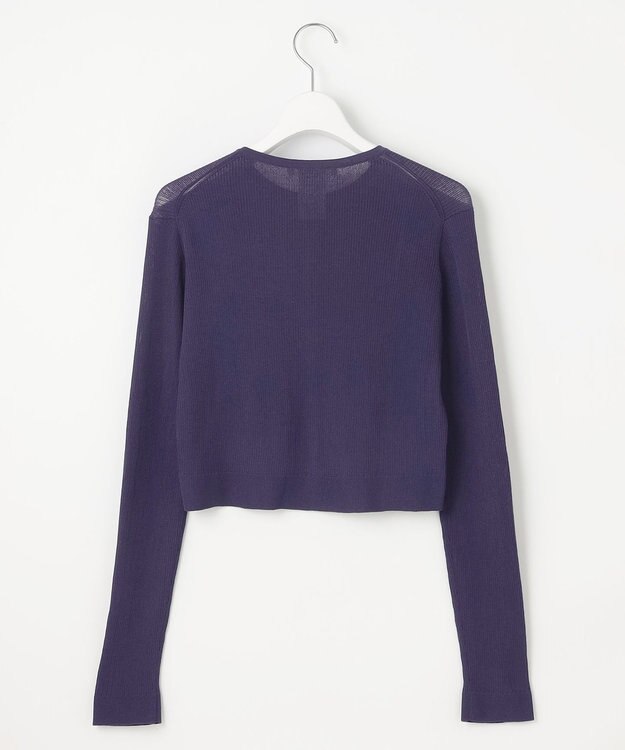 23区 【SLOW/一部店舗限定】シアーサマー リブ カーディガン パープル系