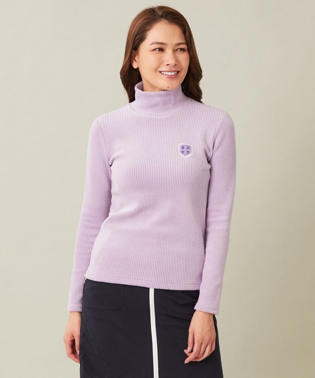 23区GOLF 【WOMEN】【吸湿発熱】グランサーモ モックネック カットソー ライラック系