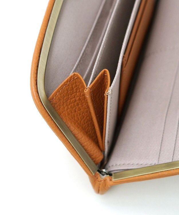 FOLNA RD ロング天溝がま口 財布 キャメル