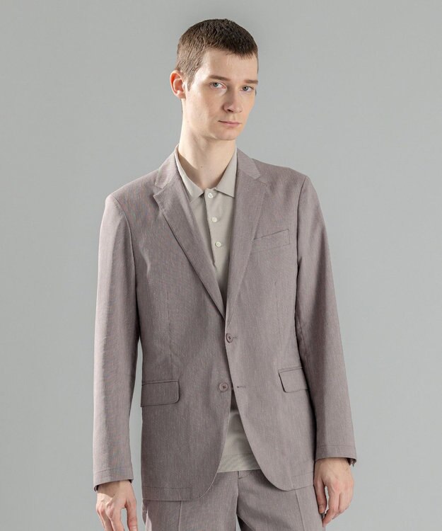 JOSEPH HOMME 新素材【洗える/ストレッチ】ピンヘッドリネンストレッチ　ジャケット ベージュ系