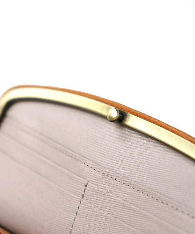 FOLNA RD ロング天溝がま口 財布 キャメル