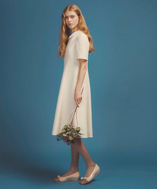 TOCCA 【洗える・消臭】 TWEED BLOSSOM ドレス アイボリー系5