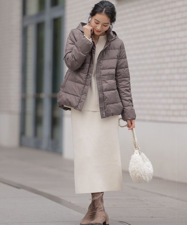 組曲 S ライトタフタショート ダウン モカブラウン系