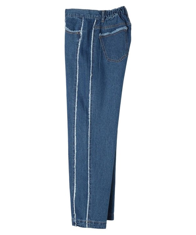 Green Parks ・Ｄｏｕｂｌｅ　Ｆｌａｇｓフリンジラインストレートデニム Indigo