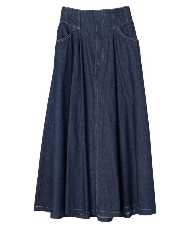 Green Parks ・ＳＵＧＡＲ　ＳＰＯＯＮ　コルセット風フレアスカート One Wash