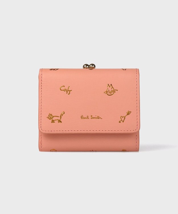 Paul Smith カラードゥードゥル ３つ折りがま口財布 ピンク