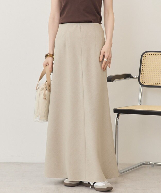 AMERICAN HOLIC リネンライクマーメイドスカート Gray Beige