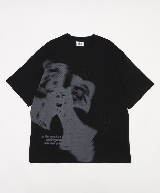 WEGO 【ユニセックス着用ITEM】ラインストーングラフィックT（SS） ブラック