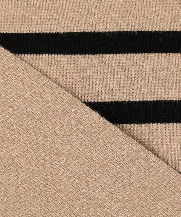 J.PRESS LADIES 【洗える】ミラノリブバスクボーダー ニット ベージュ系1