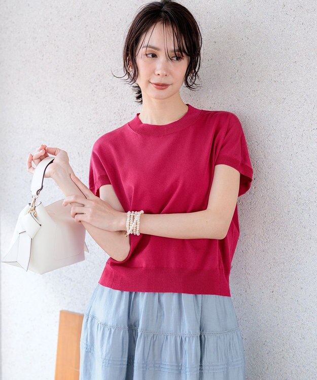 組曲 S 【先行予約】シアー ニットT チェリーローズ系