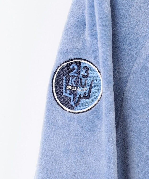 23区GOLF 今シーズンのイチオシ【WOMEN】ベロア ショールモックネック サックスブルー系