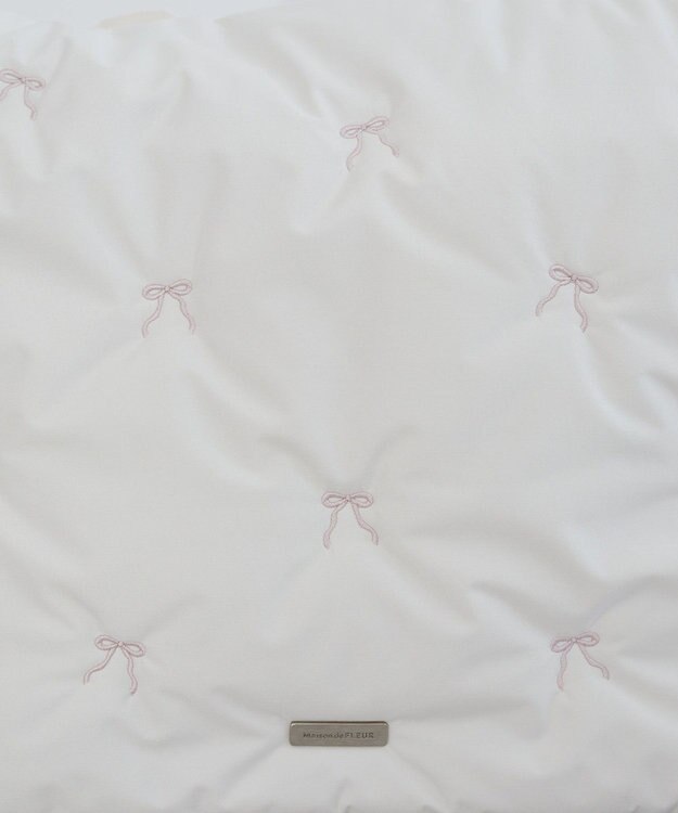 Maison de FLEUR リボン刺繍パファートートバッグ Ivory