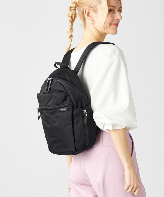 LA BAGAGERIE 【MONICA】サイドジップリュックサック ブラック