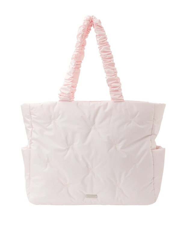 Maison de FLEUR リボン刺繍パファートートバッグ Pink