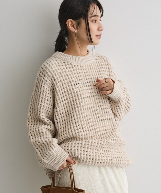 CRAFT STANDARD BOUTIQUE メッシュニットチュニック Ivory