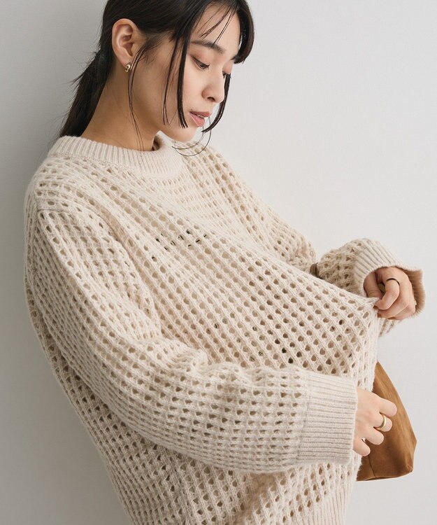 CRAFT STANDARD BOUTIQUE メッシュニットチュニック Ivory