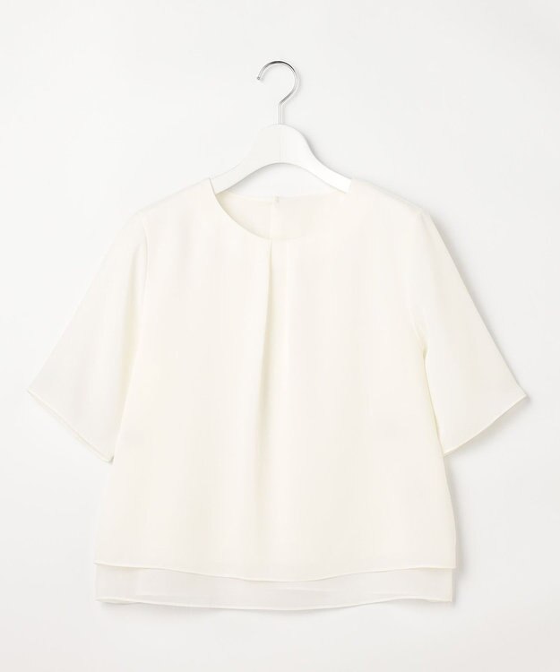 J.PRESS LADIES ドライシフォン カットソー ホワイト系