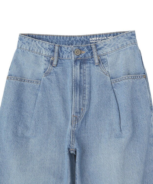 AMERICAN HOLIC ミドルオンスロールアップデニムパンツ Light Indigo