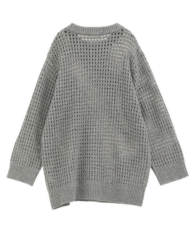 CRAFT STANDARD BOUTIQUE メッシュニットチュニック Gray Mixture