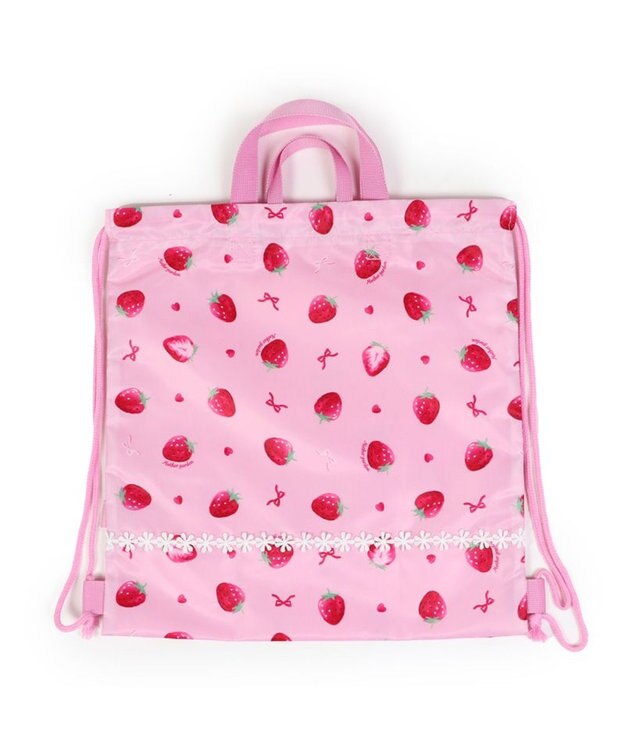 Mother garden マザーガーデン 野いちご お着替え巾着 《いちご柄》 -