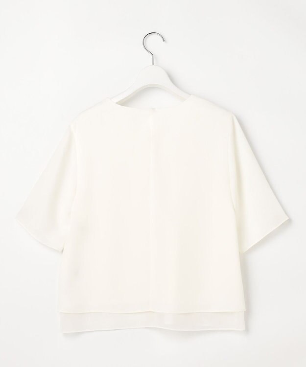 J.PRESS LADIES ドライシフォン カットソー ホワイト系