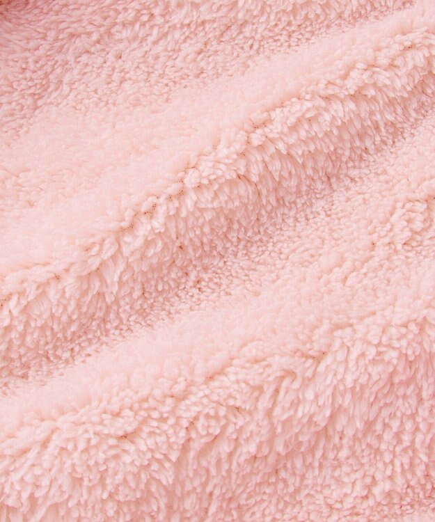 MIKI HOUSE HOT BISCUITS 【70-100cm】 裏ボアフリース 総柄ジャンプスーツ ピンク