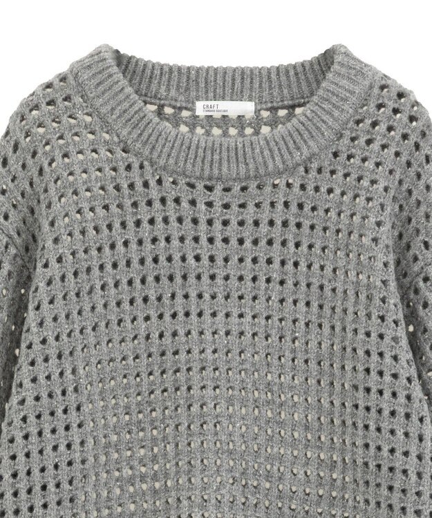 CRAFT STANDARD BOUTIQUE メッシュニットチュニック Gray Mixture