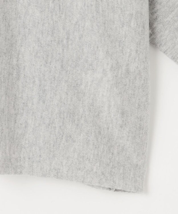 自由区 【洗える】ソフトウールハイゲージボートネック ニット グレーメランジ