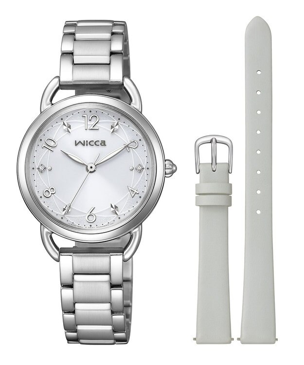 CITIZEN 【電池交換不要のソーラーテックウオッチ】メイクアップをテーマにした軽やかでカジュアルな替えバンド付きモデル シルバー