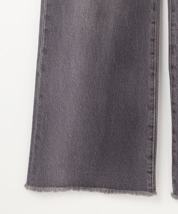 GRACE CONTINENTAL ルーズフレアデニムパンツ ブラック