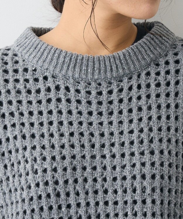 CRAFT STANDARD BOUTIQUE メッシュニットチュニック Gray Mixture