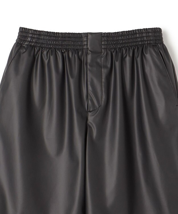 UNFILO MENS レザーライク ショートパンツ [24年春夏商品] クロ