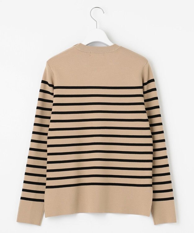 J.PRESS LADIES 【洗える】ミラノリブバスクボーダー ニット ベージュ系1