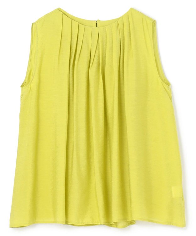 UNFILO ヴィンテージシアー プリーツブラウス イエロー