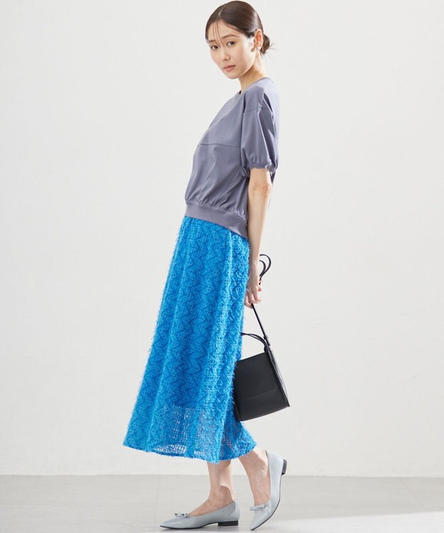 組曲 フェザーチュール スカート ターコイズブルー系