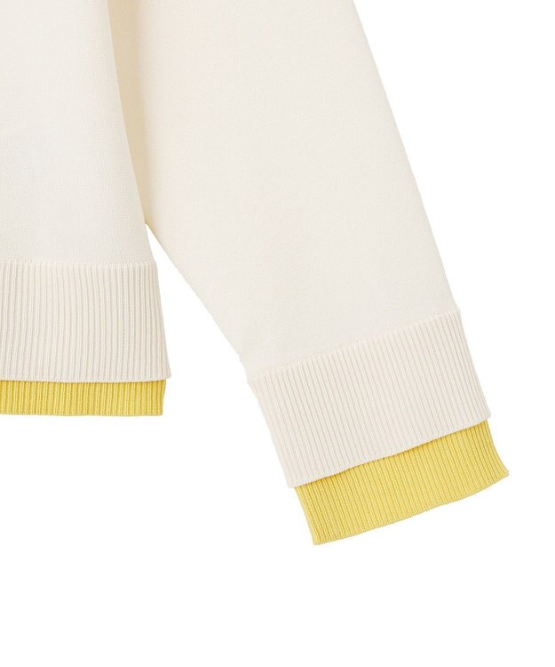 Green Parks ヘンリーネックレイヤードニットプルオーバー White