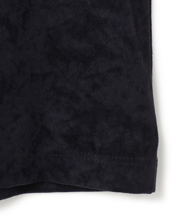 BEIGE， 【洗える・BAILA掲載】BUTLER / ストレッチベロアボートネックカットソー Black