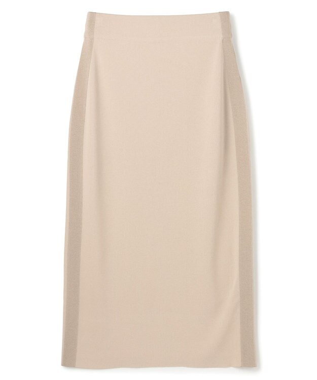 BEIGE， NADIA / 異素材ライン ストレッチニットスカート L.Taupe
