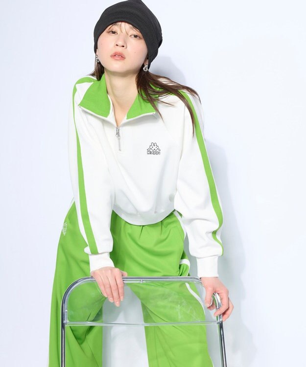 OP／FILA 【Kappa】ハーフジップ ジャージトラックジャケット ホワイト