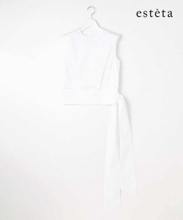 23区 S 【エステータ】THOMAS MASON ノースリーブブラウス ホワイト系