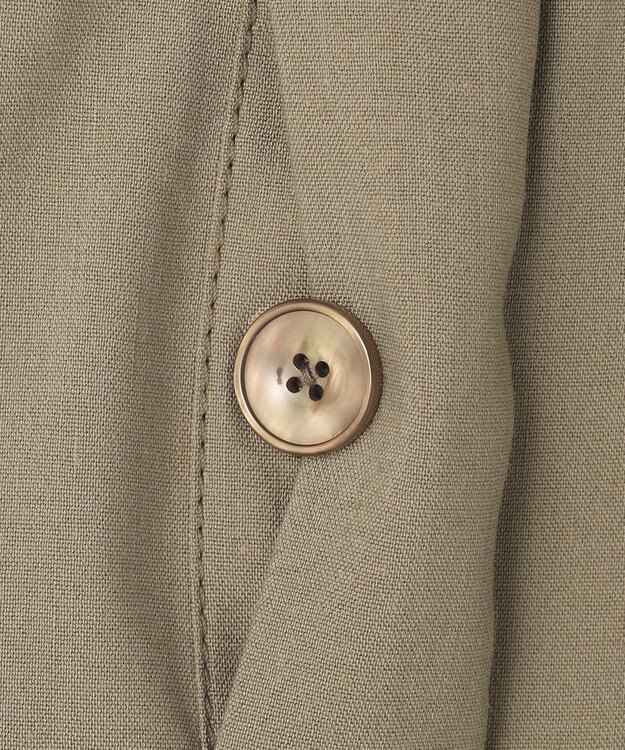 自由区 【SHIHOさん着用・セットアップ対応】リネンストレッチ ジレ カーキ