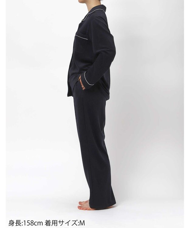 une nana cool なめらかパイルパジャマ MADE WITH LIBERTY FABRIC ネイビー