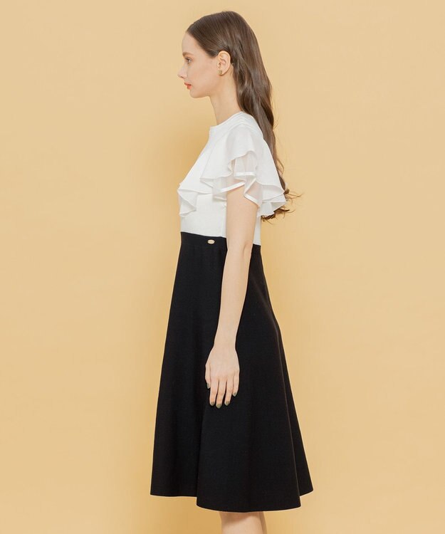 TOCCA 【洗える！】VOYAGE ニットドレス オフ×ブラック系