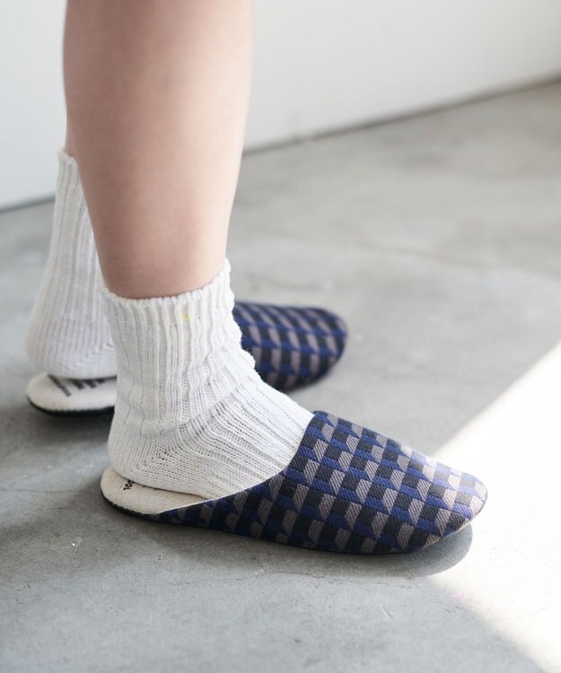 LOOM&SPOOL GeoVisソフトスリッパ ネイビー