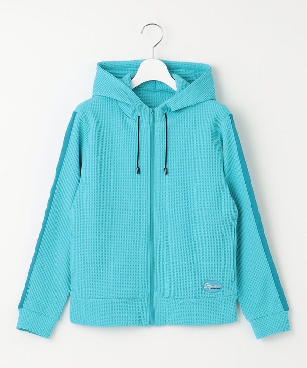 23区GOLF 【WOMEN】【UVケア】テクニカルワッフル フーディ ターコイズブルー系