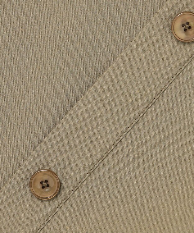 自由区 【SHIHOさん着用・セットアップ対応】リネンストレッチ ジレ カーキ