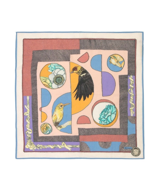 MOONBAT SWASH LONDON コットンプリントスカーフ ラベンダー