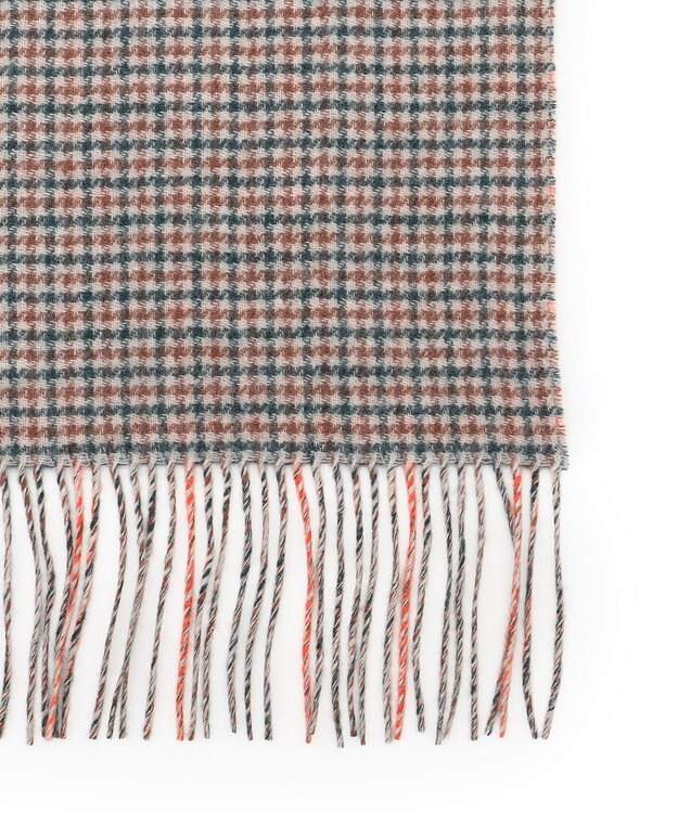 J.PRESS MEN リバーシブルカシミヤ チェックマフラー ベージュ系3