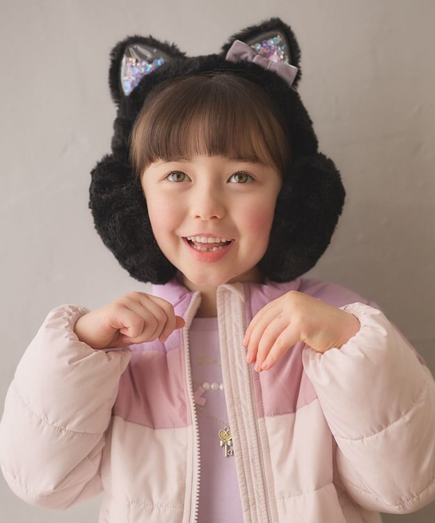 ANY KIDS シャラシャラ ネコミミ イヤーマフ ブラック